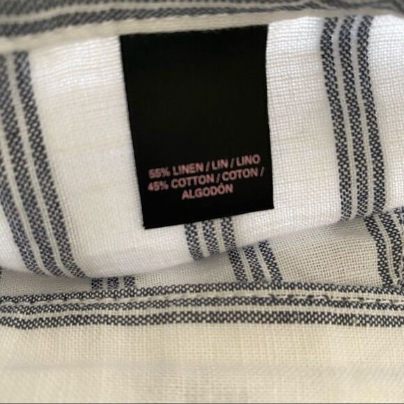 VICTORIA Secret-Beach Stripe Linen Wide Leg Pants - Picture 9 of 9